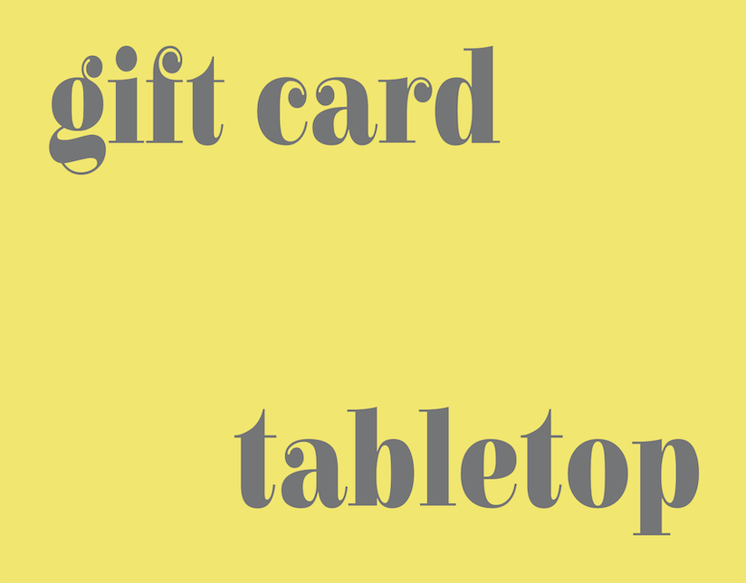 Tabletop Gift Card